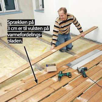 Gulvvarme under trægulv: Når isoleringen er på plads Gulvvarme under trægulv: Når isoleringen er på plads